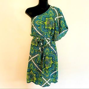 One shoulder silk dress by Alice & Trixie